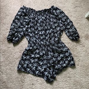 Banana Republic black off the shoulder romper